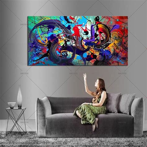 Unframed Beautiful Colorful Home Decor Oil Painting Modern Abstract