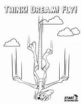Skydiving Start Coloring Pages sketch template