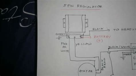 pin rectifier regulator wiring diagram youtube