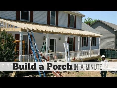 build  porch   minute  front porch ideas youtube