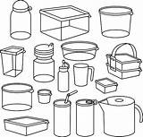 Tupperware Container Plastic Cartoons Leftovers Clipground sketch template
