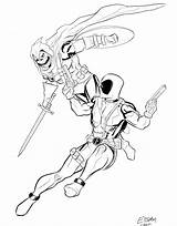 Deadpool Taskmaster Pages Vs Coloring Drawing Color Commission Deviantart Template Getdrawings sketch template