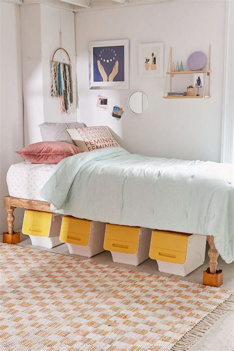 Maple Wood Bed Riser Set In 2021 Dorm Room Inspiration