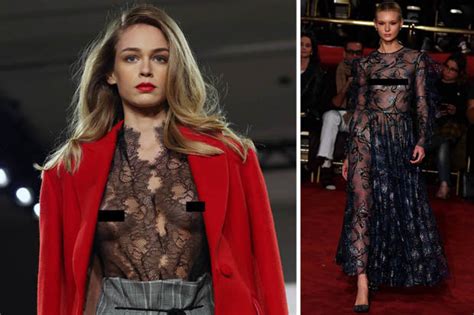 new york fashion week 2018 models flaunt more nipples in