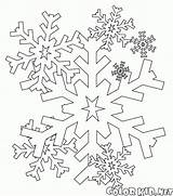Coloring Snowflakes Runaround Intricate Snowflake sketch template