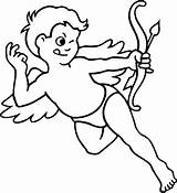 Cupido Flecha Cupid Colorir Atirando Valentijnsdag Anjos Valentijn Printable Tudodesenhos Arco sketch template