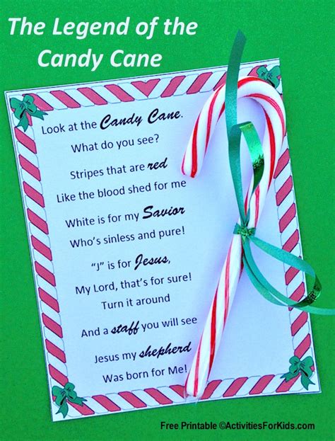 candy cane story printable  printable templates