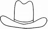 Hat Cowboy Coloring Outline Color Pages Kids Hats Print Printable Choose Board Rodeo Western sketch template