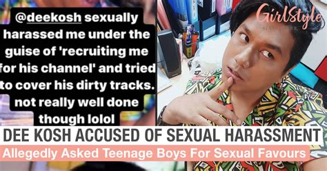 Youtuber Dee Kosh Accused Of Sexually Harassing Teenage