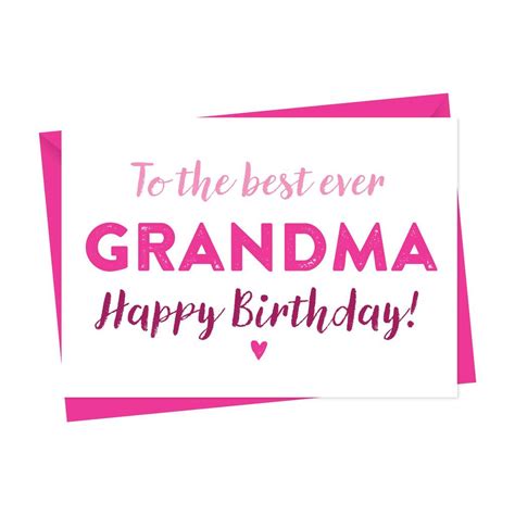 birthday card  grandma     alphabet notonthehighstreetcom