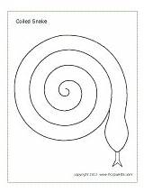 Snake Cutting Template Reptile Spiral Printable Coloring Templates Crafts Board Patterns Craft Activities Preschool Kids Pages Coiled Grade sketch template