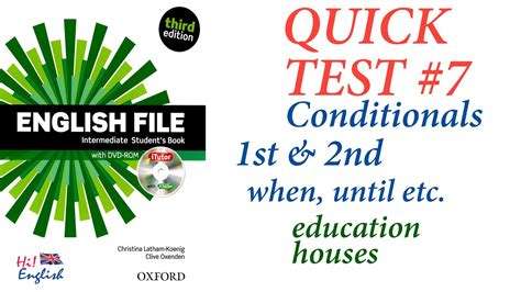 english file intermediate quick test     conditionals youtube