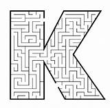 Mazes Maze Alphabet sketch template
