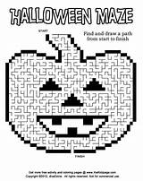 Halloween Coloring Pages Activities Maze Worksheets Printable Puzzles Sheets School Fun Puzzle Kids Colouring Middle Back Games Activity Mazes Math sketch template