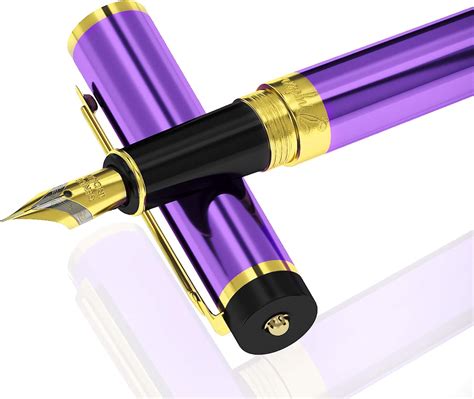 dryden luxury fountain  dark purple  fountain pens gift set smooth elegant writing