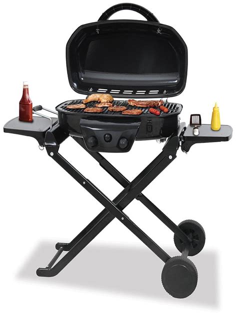 deluxe outdoor lp gas barbecue grill blue rhi