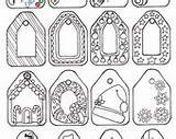 Tags Gift Coloring Christmas Printable Adult Color sketch template
