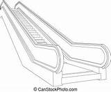 Escalator Vector Sketch sketch template