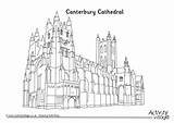 Canterbury Colouring Cathedral Pages England Kids Activityvillage sketch template