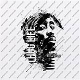 Tupac 2pac Shakur Vectorified Cricut Hop sketch template