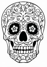 Skull Flaming Coloring Pages Getdrawings sketch template