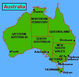 map  australia