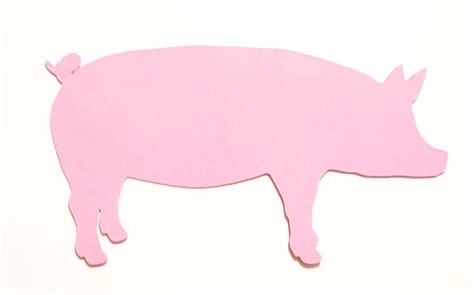 pig die cuts pig cut outs pig cutouts pig paper shape etsy