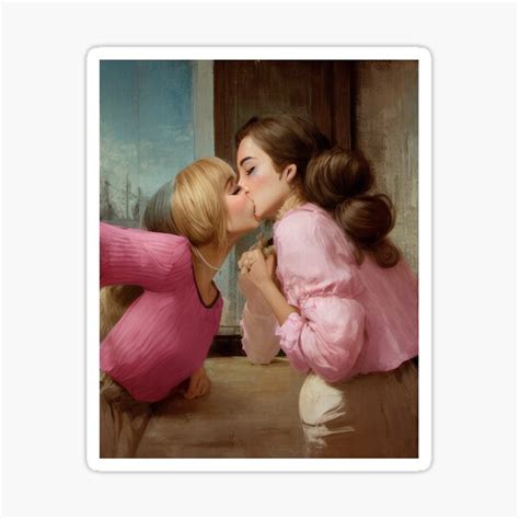 Vintage Lesbians Kissing Sticker For Sale By Unclelanny Redbubble