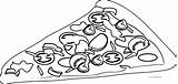 Coloring Wecoloringpage Pizza sketch template