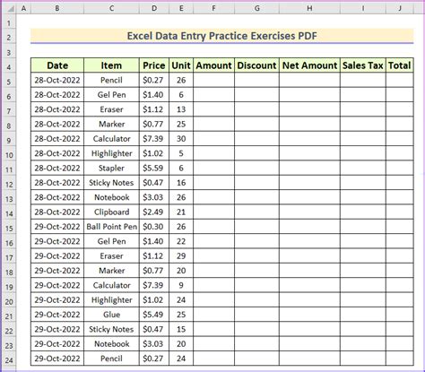 excel data entry practice exercises  exceldemy