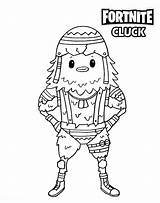 Fortnite Cluck Coloring Pages Little Printable Kids sketch template