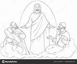 Transfiguration Cristo Improvisation Gesu Elijah Moses sketch template