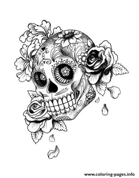 adult halloween sugar skull coloring pages printable
