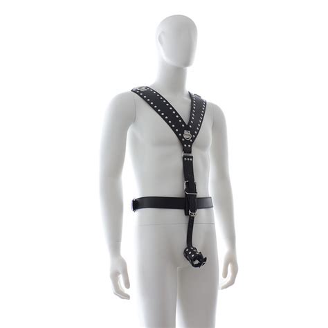 fashion and cool pu leather men s sexy slave harness restraint belt