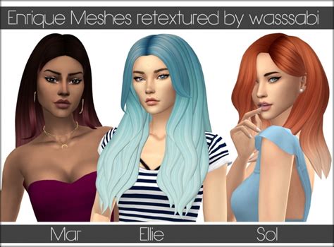 Enrique S Hairs Maxis Match Retextures At Wasssabi Sims