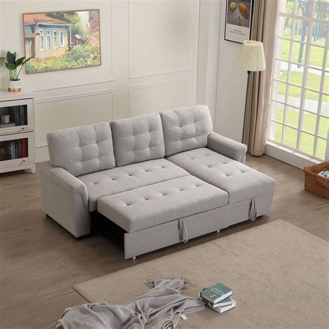 clearance   shape sectional sofa  reversible chaise mid century sleeper sofa couch