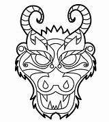 Dragon Chinese Coloring Year Face Mask Pages China Ancient Festival Boat Drawing Netart Pj Time Color Max Kids Printable Template sketch template