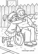Opa Malvorlage Malvorlagen Enkelkind Vater Rollstuhl Seite Dass Familienleben öffnet Anklicken Bildes Setzt sketch template