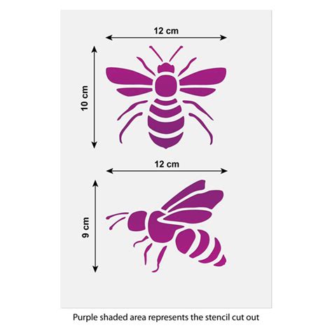 bees stencil set    cm reusable bee templates  craftstar ebay