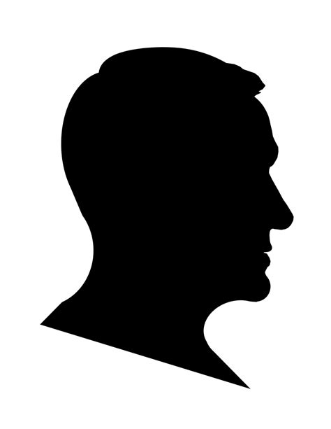 head man profile silhouette skull free image from
