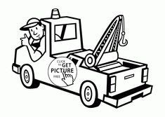 tow truck coloring page trucks pinterest tow truck color sheets