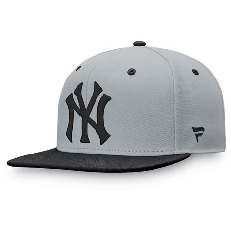 mlb  york yankees fanatics branded team snapback hat grayblack
