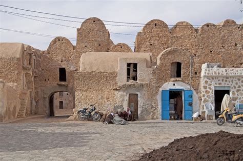 small arab village in tunisia editorial stock image