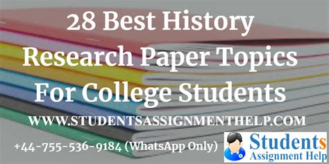 history research paper topics  college students top
