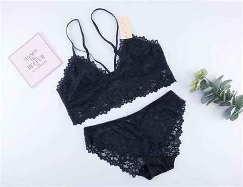 2020 wholesale sexy ultra thin bralette set lace floral