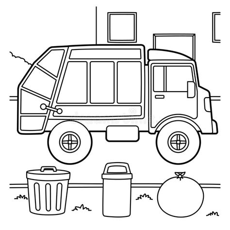 coloring pages garbage truck coloring page