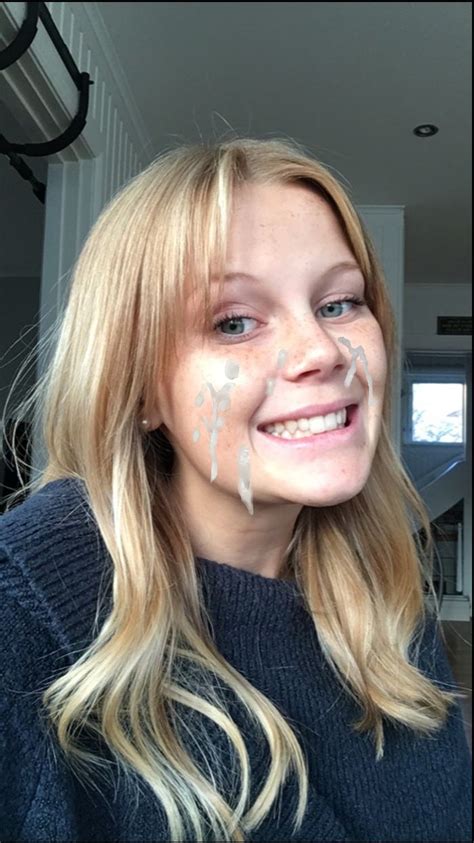 sweet girl from sweden smiling with a load on her face cum face generatorcum face generator
