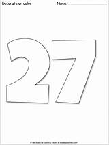 27 Number Coloring Giant sketch template