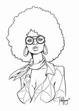 Coloring Afro Pages Color African American Girl Printable Books Adult Book Behance Getcolorings Print sketch template