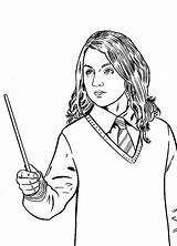 Potter Harry Coloring Pages Wand Luna Lovegood Malfoy Draco Colouring Phoenix Kids Order Magic Hermione Holding Colors Print Fun Printable sketch template